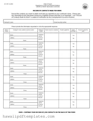 Hawaii Uc 253 PDF Form